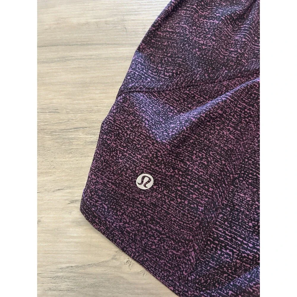 Lululemon Tracker Short V Jacquard Purple Running Shorts Size 8